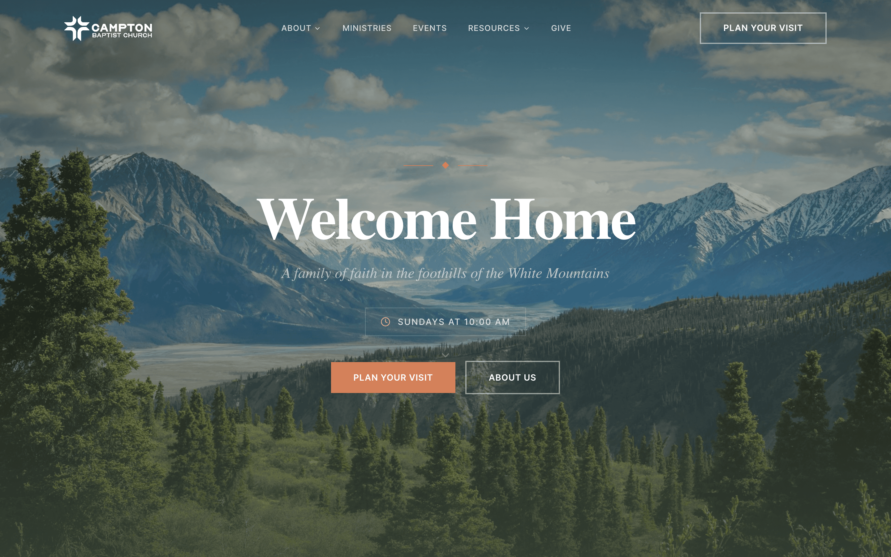 Campton Baptist Church website screenshot