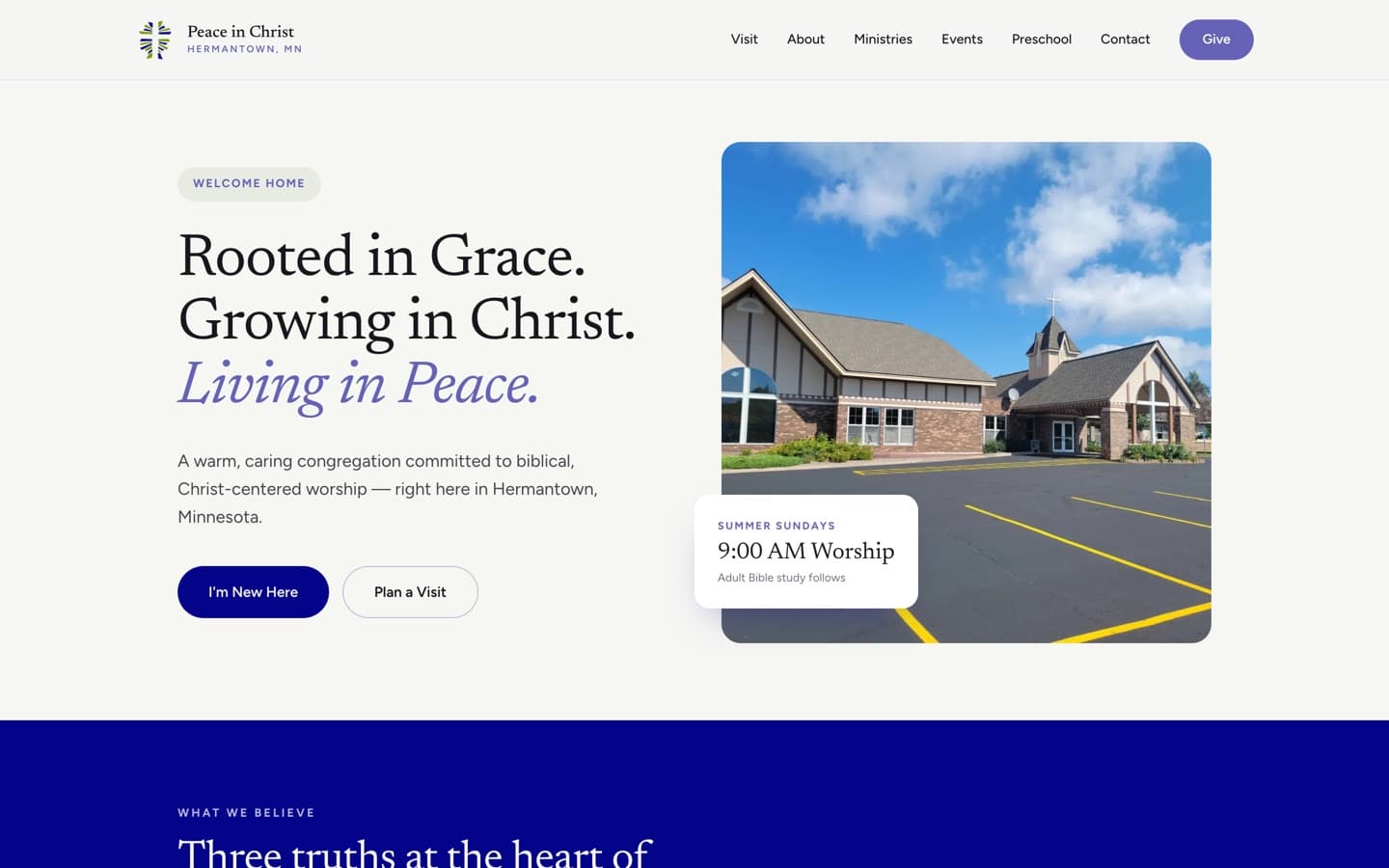 Peace in Christ Lutheran Church website