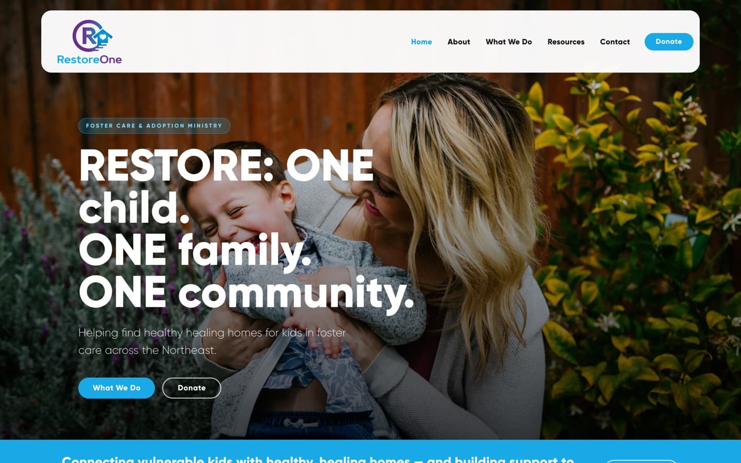 RestoreOne website