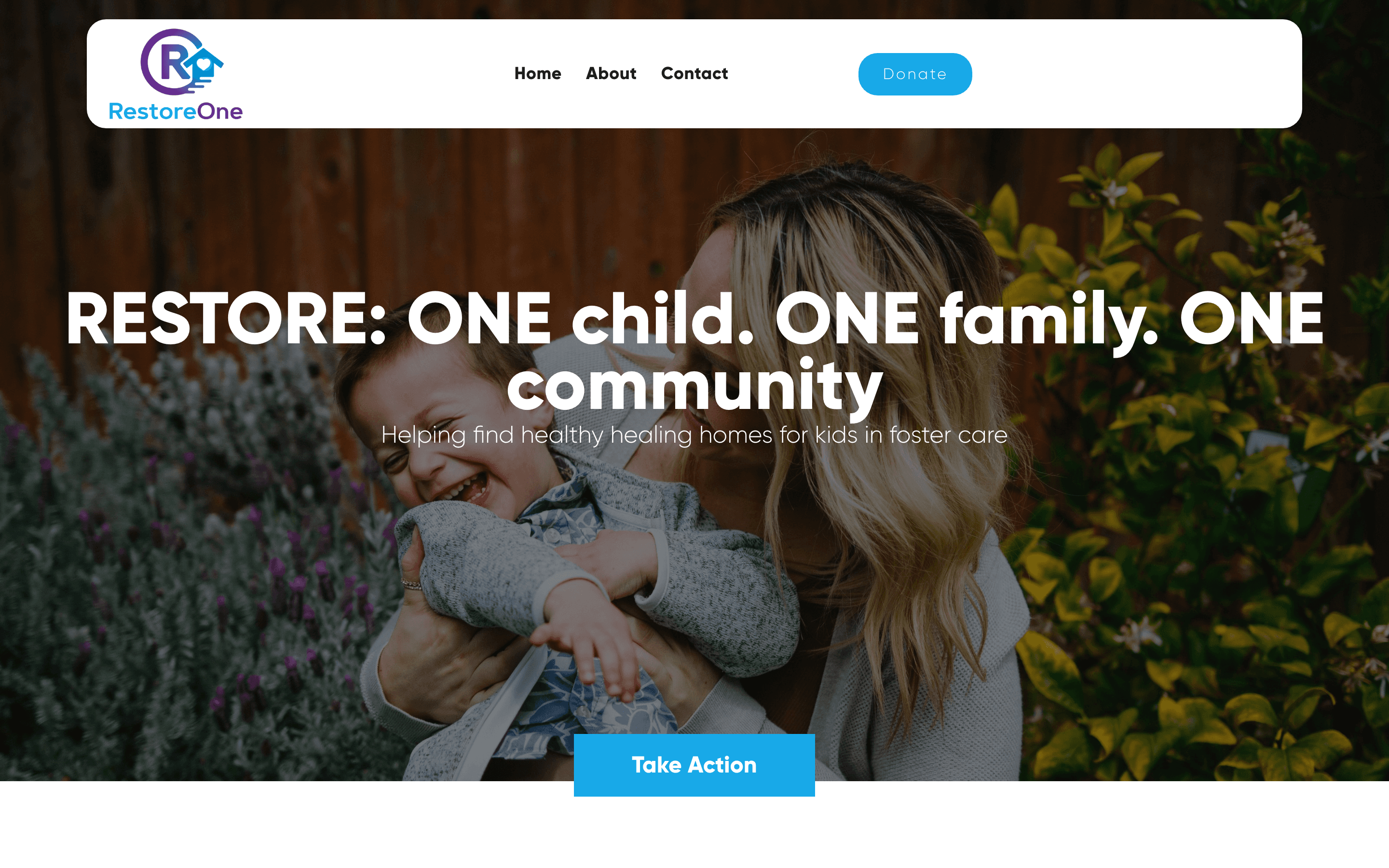 RestoreOne website screenshot